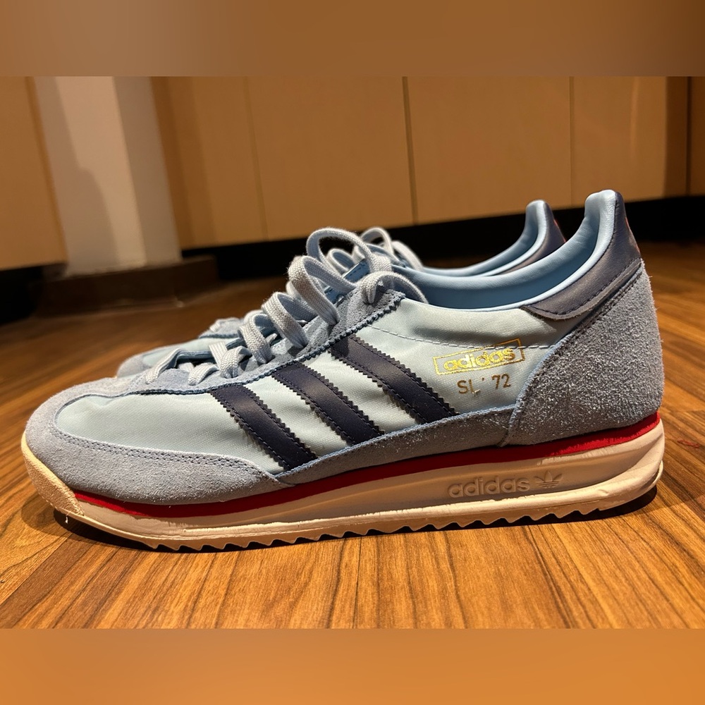 Adidas SL 72 Light Blue and Navy Sneakers